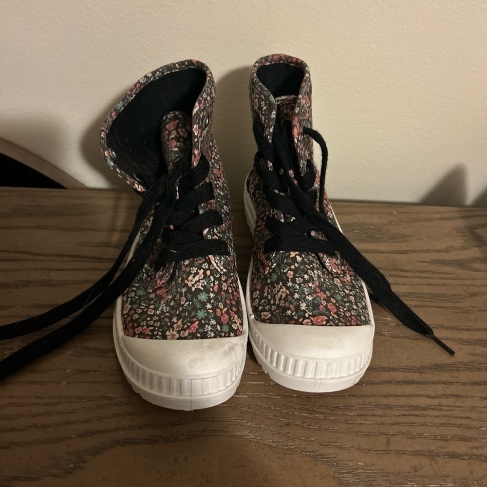 Floral High-Top Kids Shoes